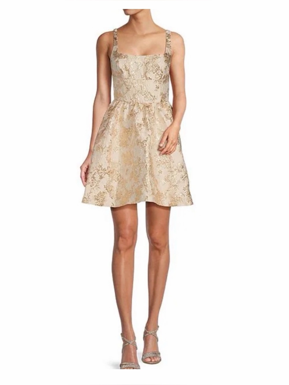 NWT  Antonio Melani Felicity Novelty Jacquard Square Neck Dress